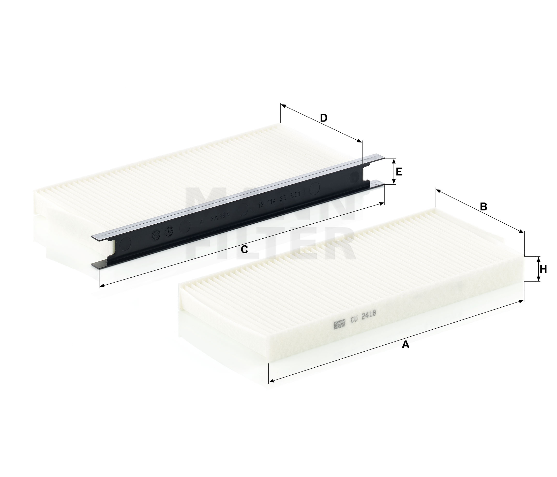Įsigykite MANN-FILTER Salono filtras Prekės Nr.: CU 2418-2 už žemiausią 17,96 € kainą