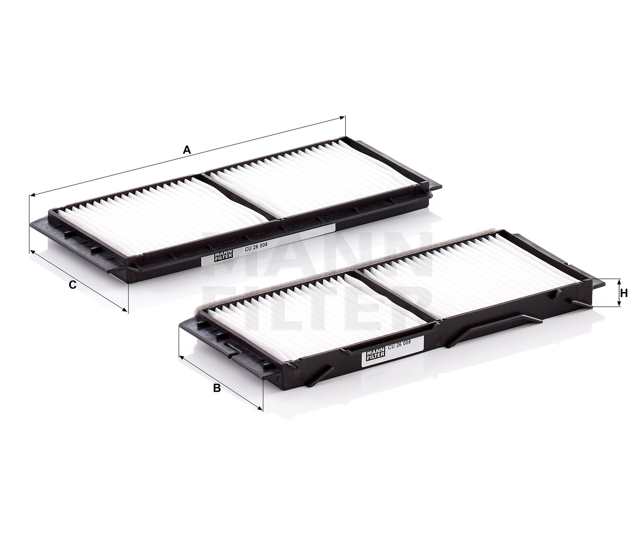 Kjøp MANN-FILTER Kupefilter Product No .: CU 26 008-2 for den lave prisen av 280,16 kr