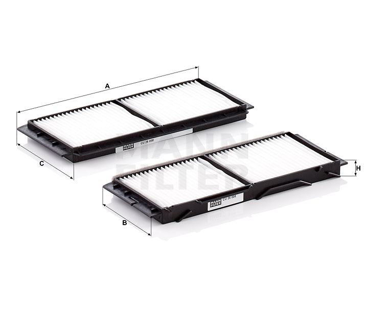 OE Kupefilter MAZDA 3 2024 BBP261J6X, BBP261J6X9A, BBM461J6X fra MANN-FILTER
