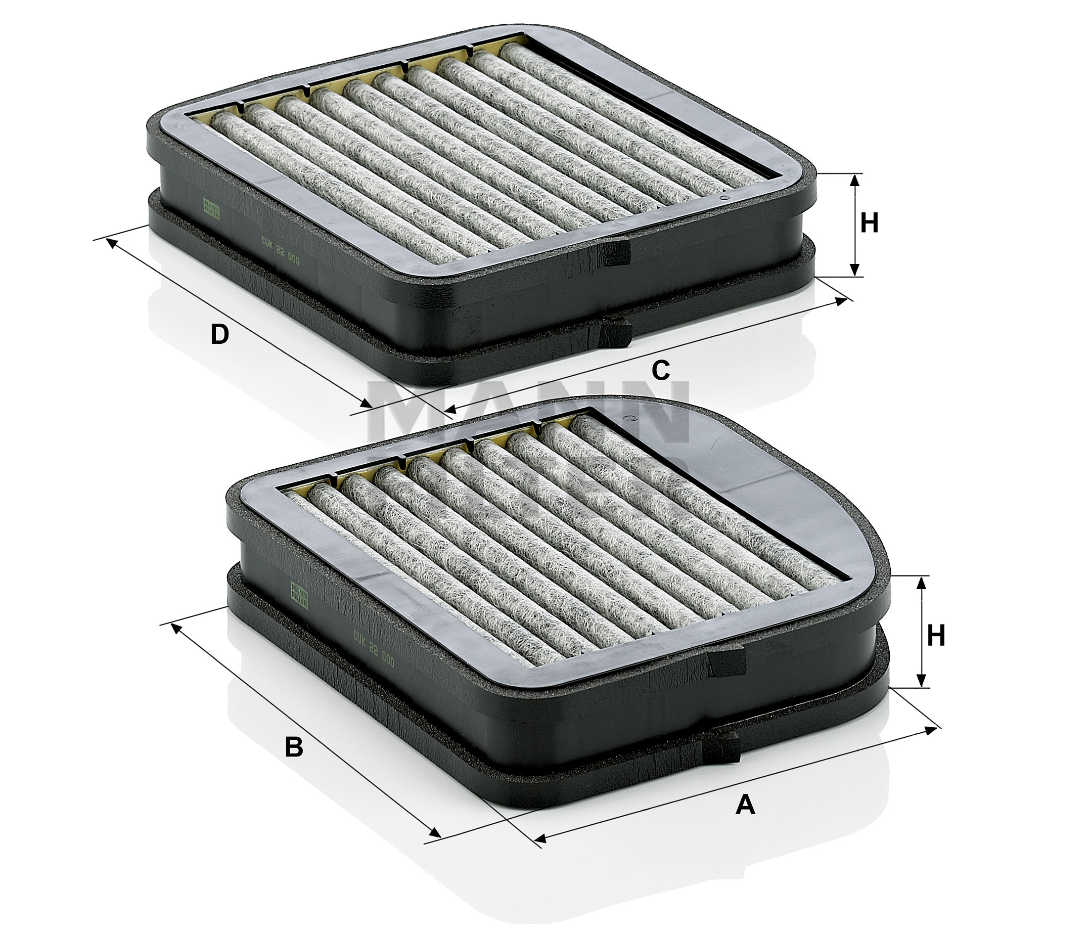 Ostke MANN-FILTER Filter, salongiõhk Toode nr.: CUK 22 000-2 madala hinnaga 56,43 €
