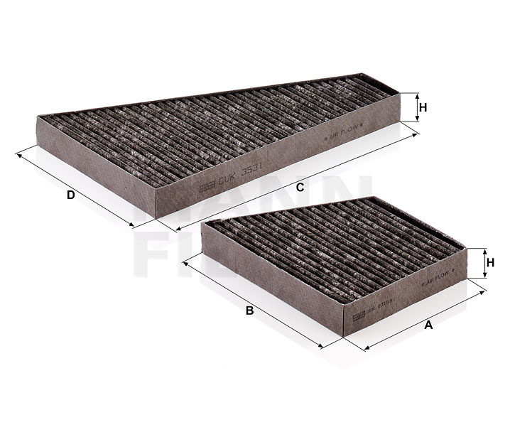 OE VW PHAETON Pollen filter 3D0819644, 3D0898644, 3D1819619A from MANN-FILTER - reduced prices