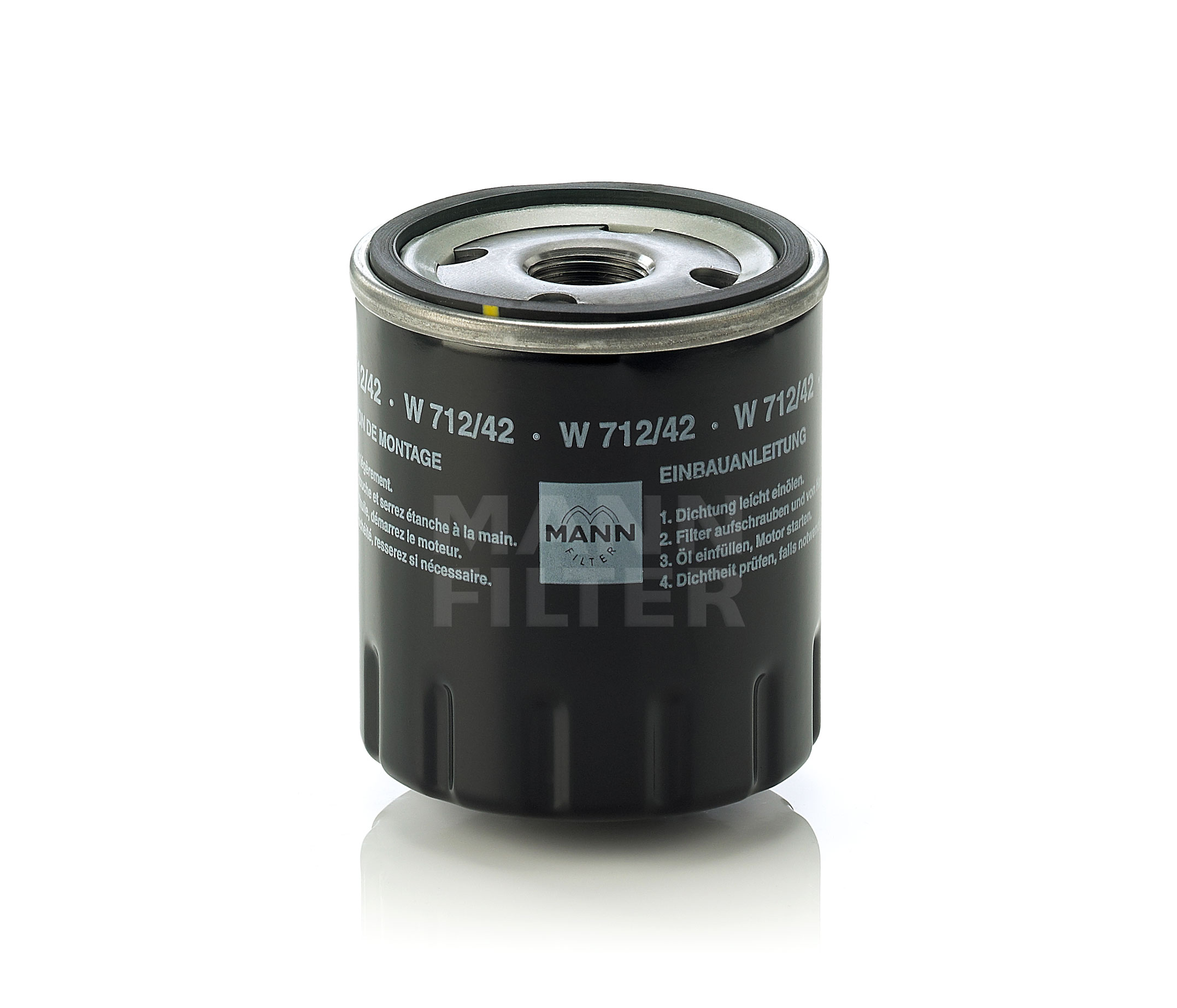 Køb MANN-FILTER Oliefilter Produktnummer.: W 712/42 til den lave pris af 29,60 kr.