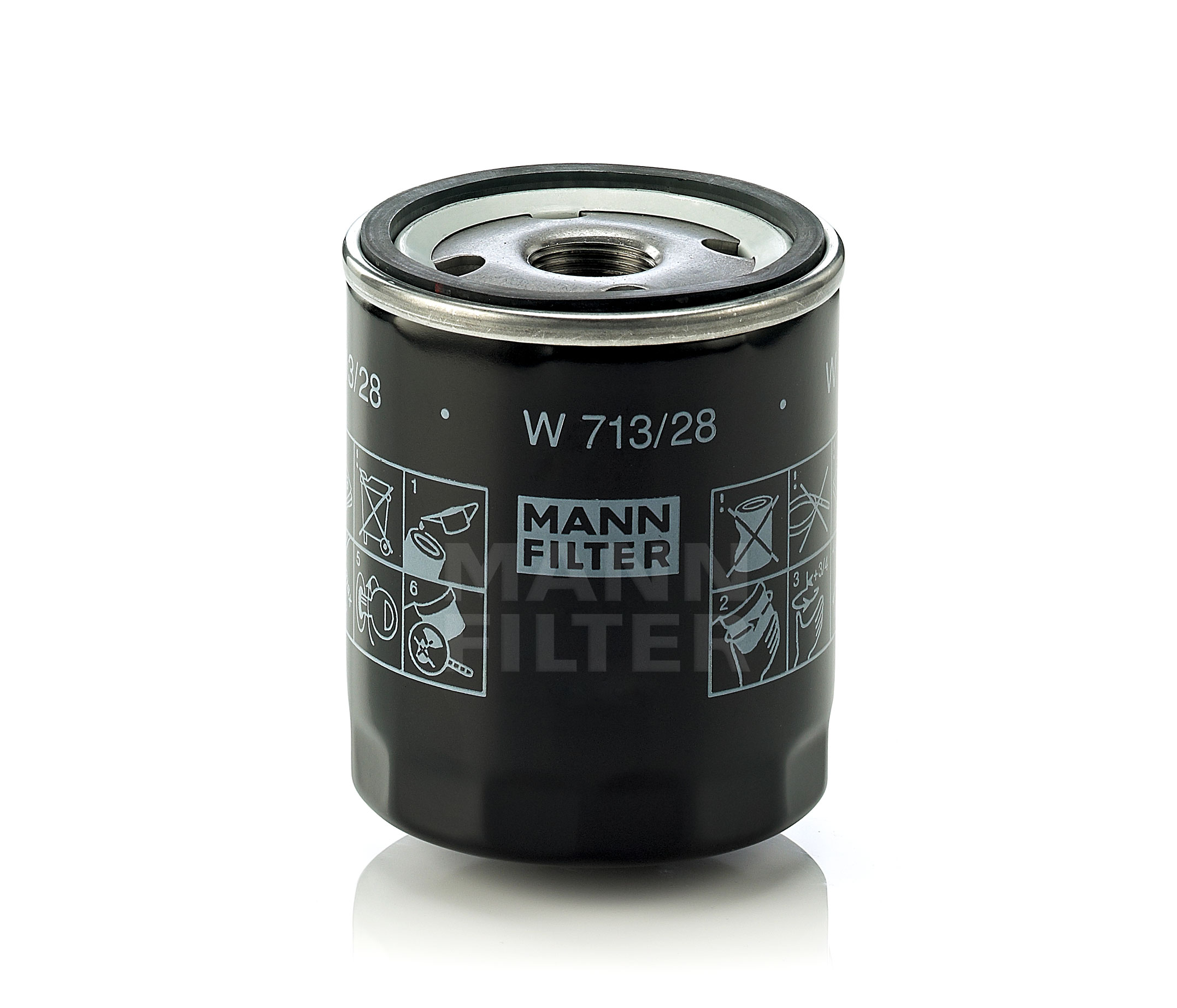 Køb MANN-FILTER Oliefilter Produktnummer.: W 713/28 til den lave pris af 69,32 kr.