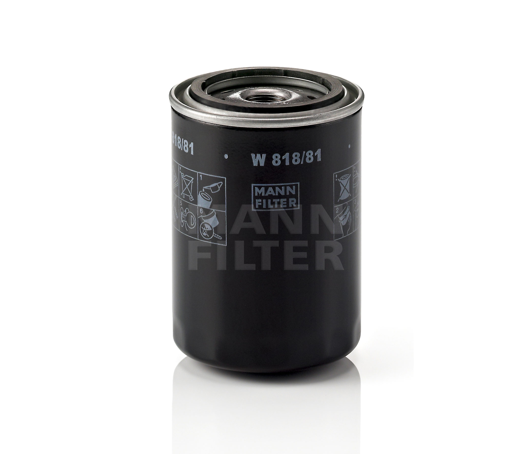 Поръчайте MANN-FILTER Маслен филтър Продукт No.: W 818/81 на ниската цена от 25,34 лв.