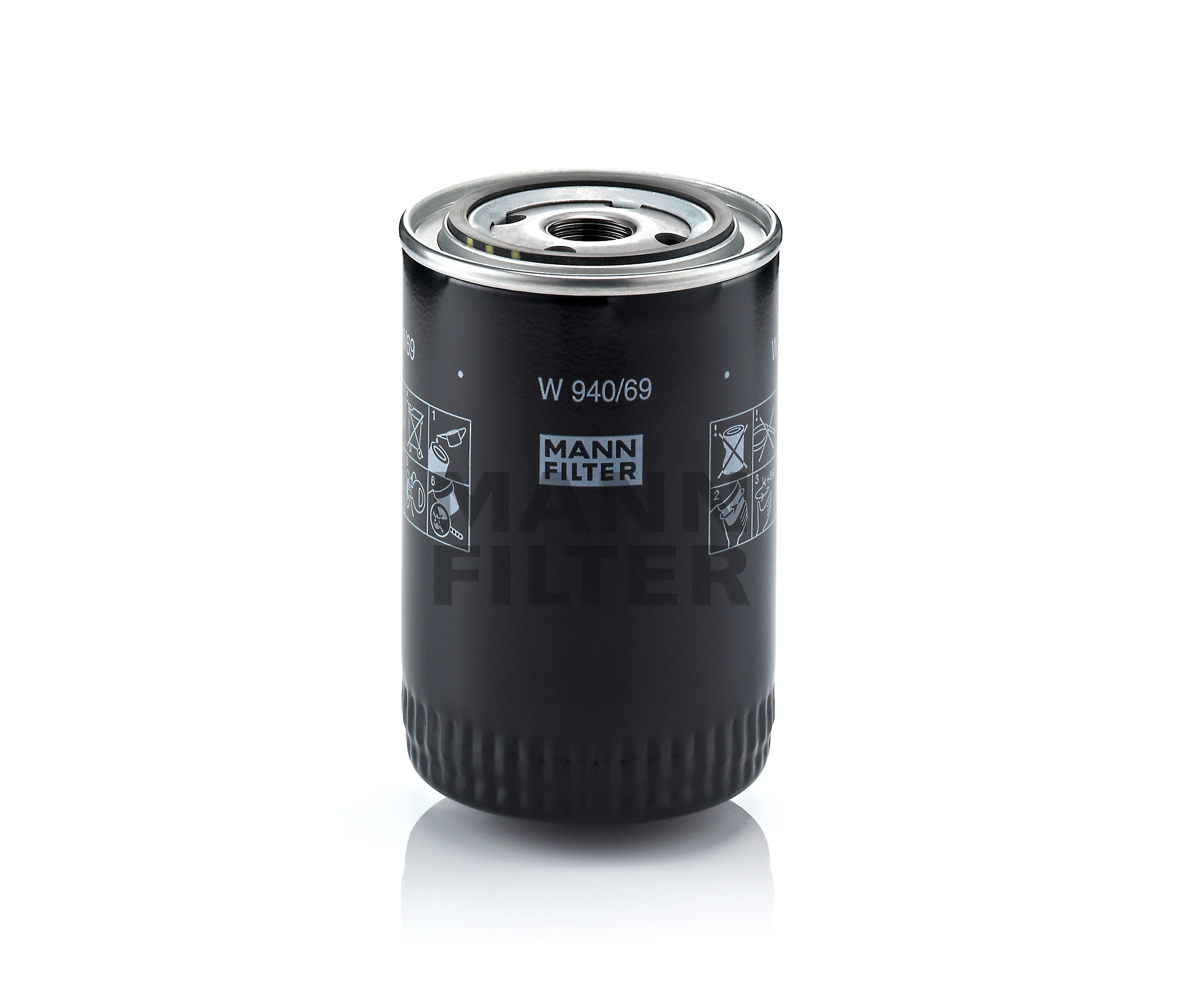 Kupite MANN-FILTER Oljni filter Št. izdelka: W 940/69 po nizki ceni 11,95 €