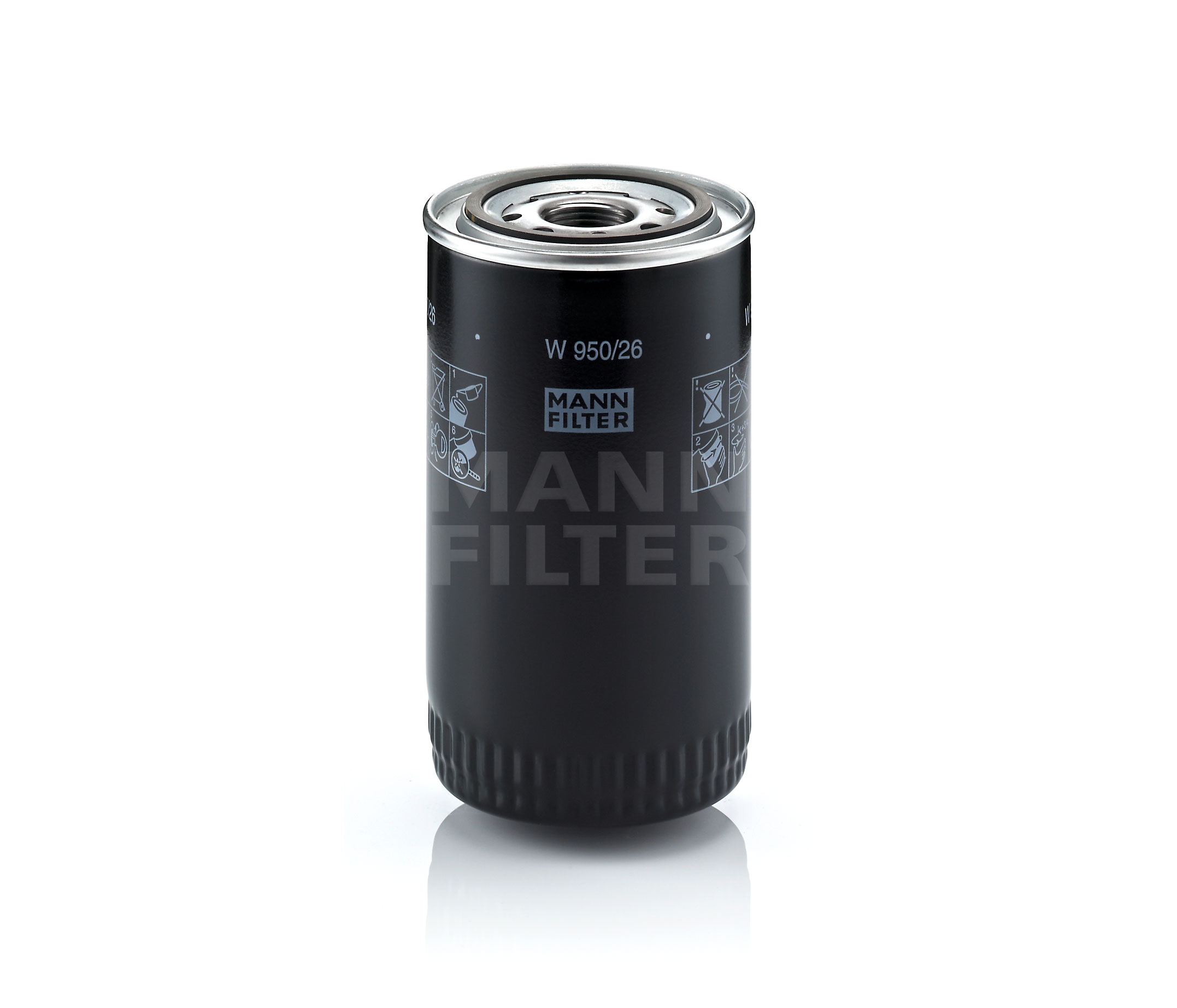 Buy MANN-FILTER Oil filter Product No.: W 950/26 at the low price of £ 16,27