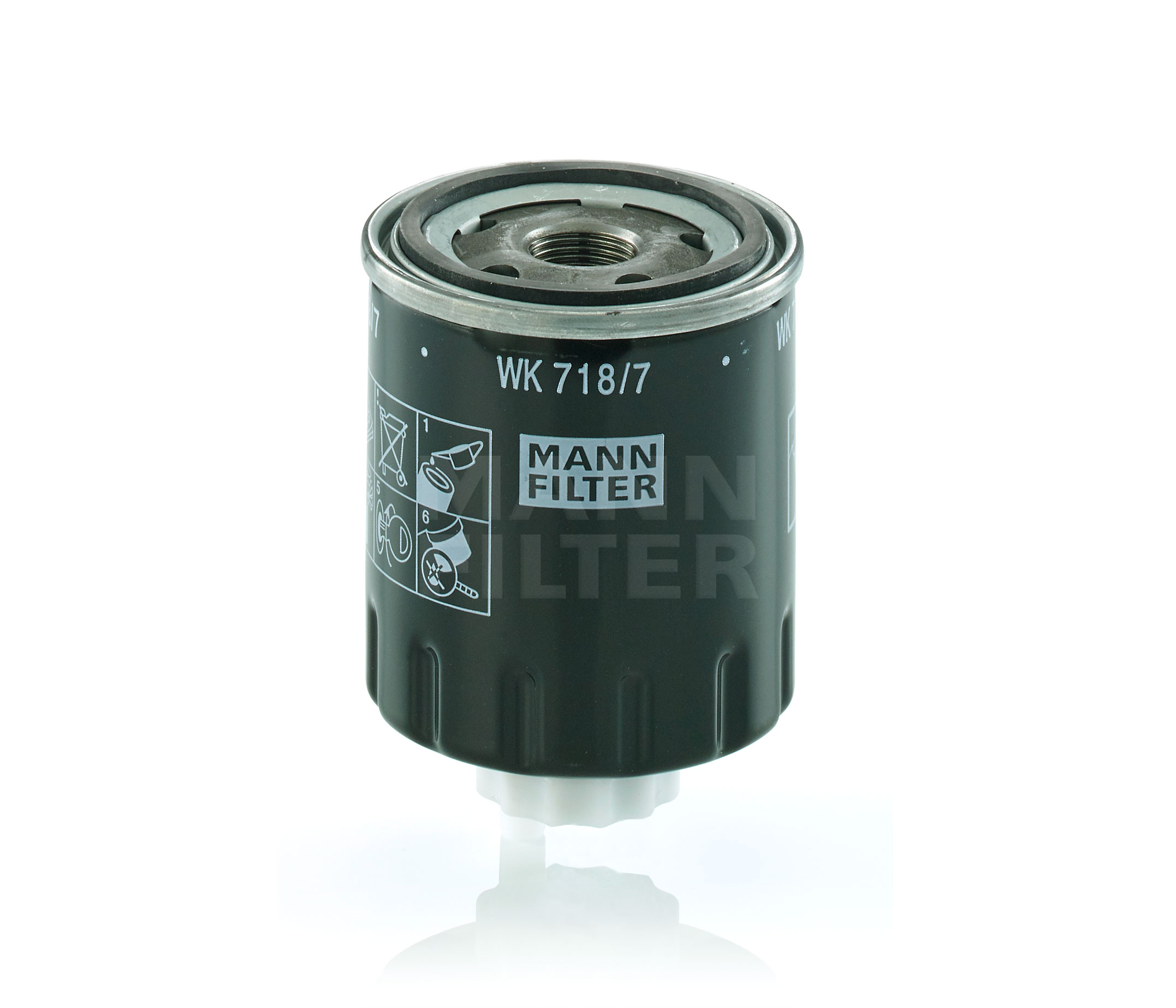 Įsigykite MANN-FILTER Kuro filtras Prekės Nr.: WK 718/7 už žemiausią 45,49 € kainą
